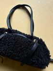 Hicks Shearling Barrel Bag Black
